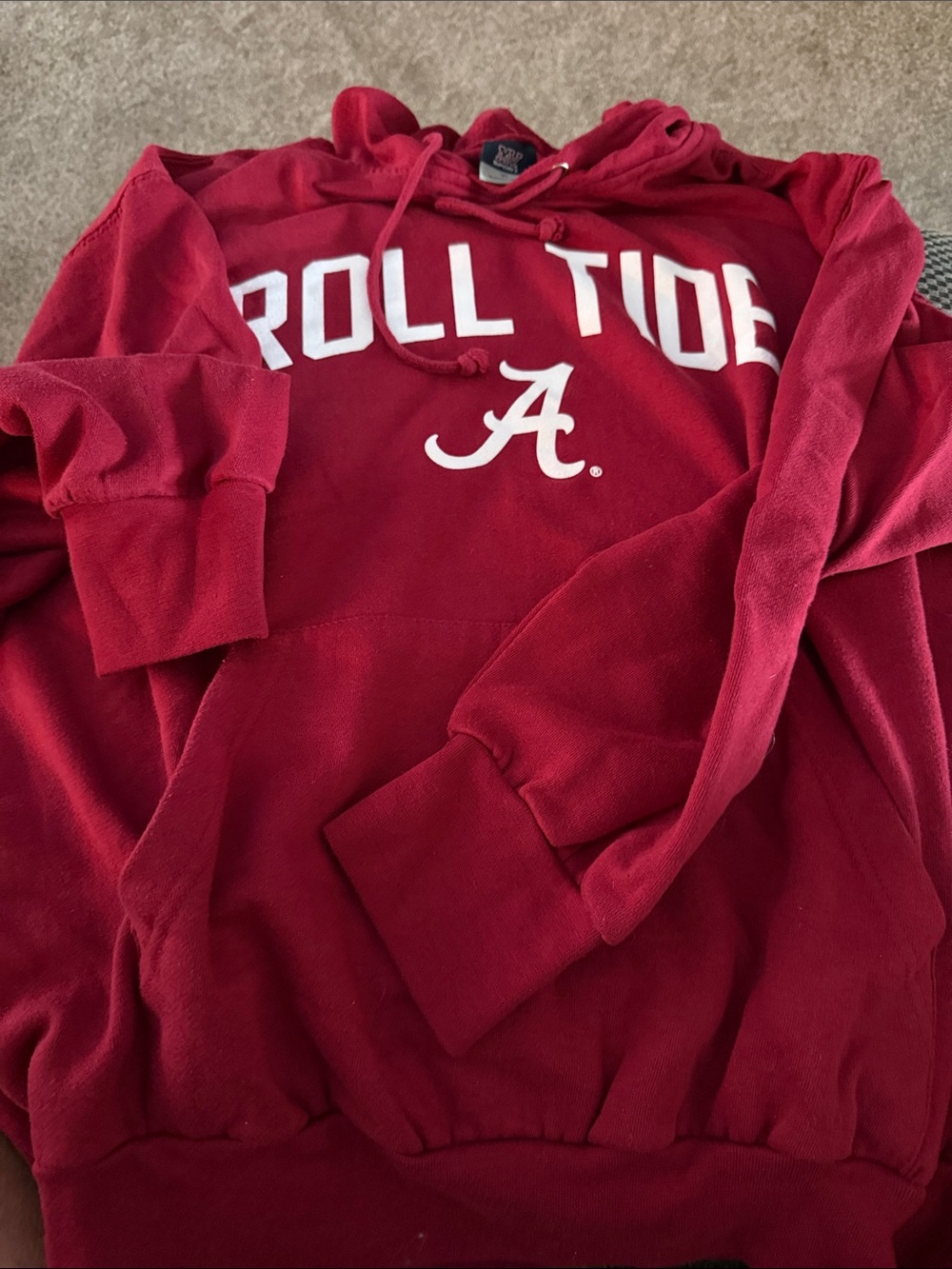 MV Sport Red Hoodie with White Accent